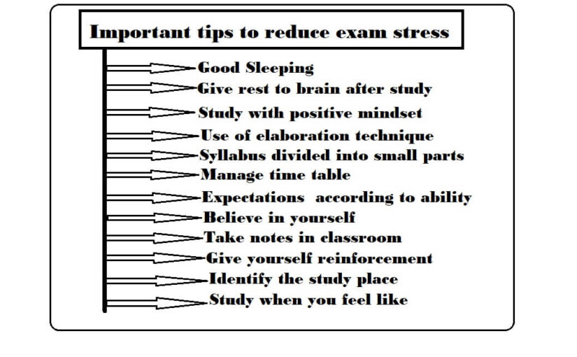 Tips to reduce exam stress